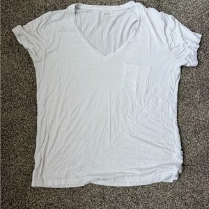Little Sleepies White Bamboo Pocket Tee Medium